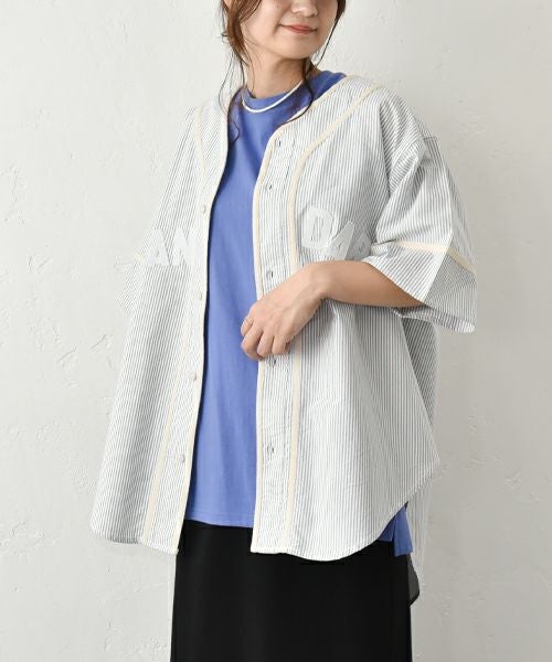 Gives a sense of fullment｜ベースボールシャツ [[652024]][C]