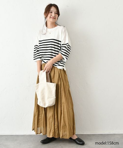 No18｜マチ入りタックスカート [[H25012]][C]