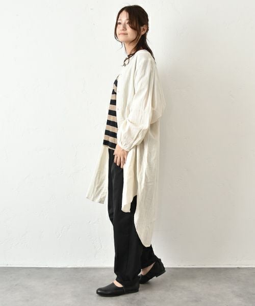 NARU｜ダブルガーゼ ロングシャツカーデ [[665812]][C]