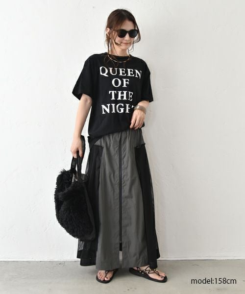 HUMS｜サイドメッシュワークスカート [[RNK-2576]][C]