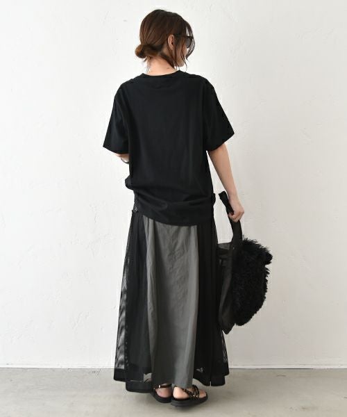 HUMS｜サイドメッシュワークスカート [[RNK-2576]][C]