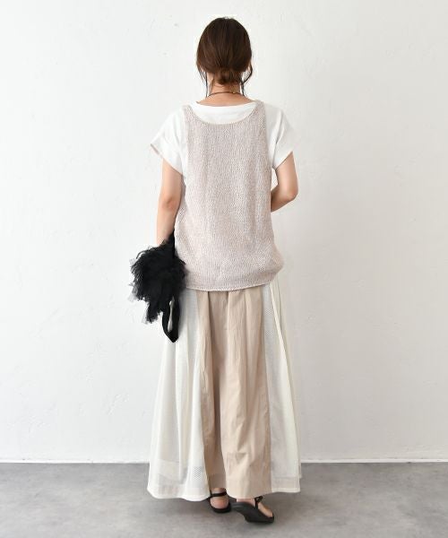 HUMS｜サイドメッシュワークスカート [[RNK-2576]][C]