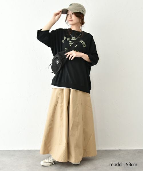 VENT BLANC｜リップストップ パネルフレアースカート [[VBS253398]][C]