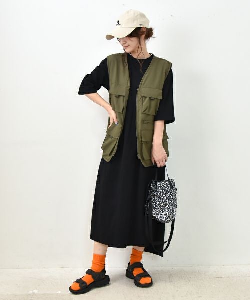 IN THE MARKET｜5分袖カットワンピース [[C-2391]][C]