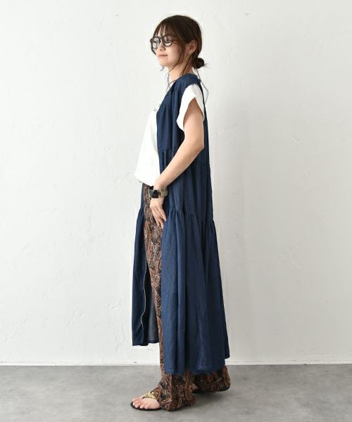 REEED｜ジップアップデニムロングベスト [[BL000522]][C]