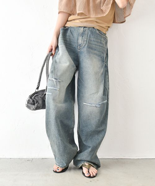 HUMS｜ダメージデニムパンツ [[C-5072]][C]