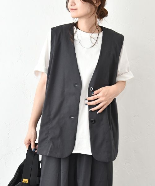 prit｜裾ヒモコクーンベスト [[P82501]][C] | ma28 ONLINE STORE