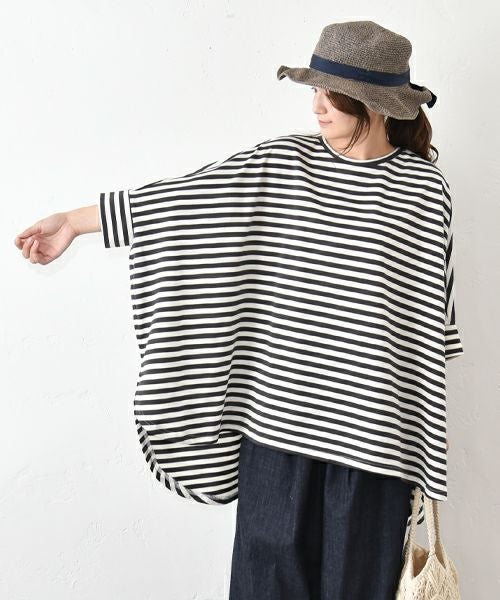 hagumu｜ボーダードルマンカットソー [[C-749]][C] | ma28 ONLINE STORE
