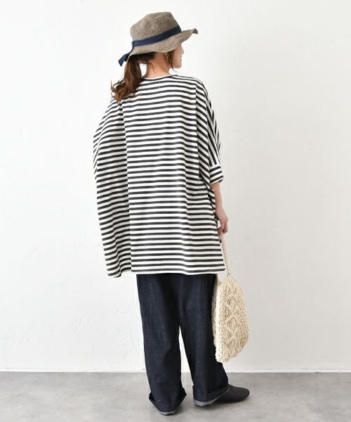 hagumu｜ボーダードルマンカットソー [[C-749]][C] | ma28 ONLINE STORE