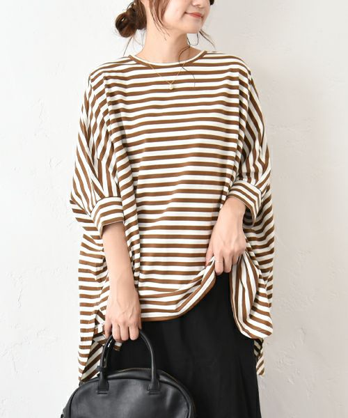 ボーダードルマンカットソー hagumu｜ボーダードルマンカットソー [[C-749]][C] | ma28 ONLINE STORE