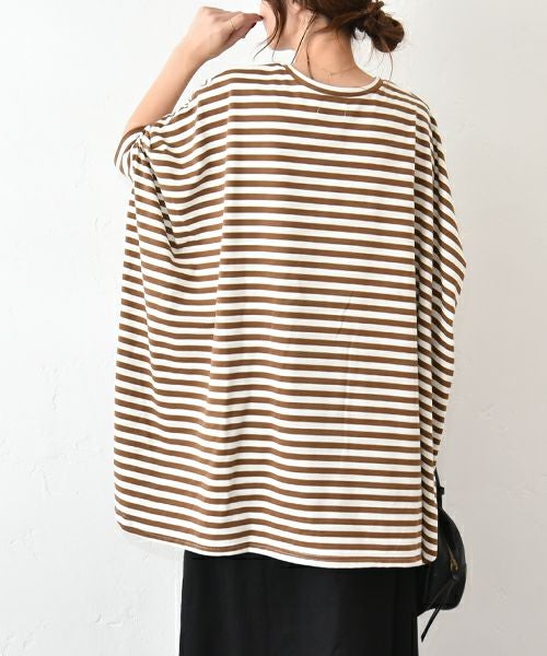 hagumu｜ボーダードルマンカットソー [[C-749]][C] | ma28 ONLINE STORE