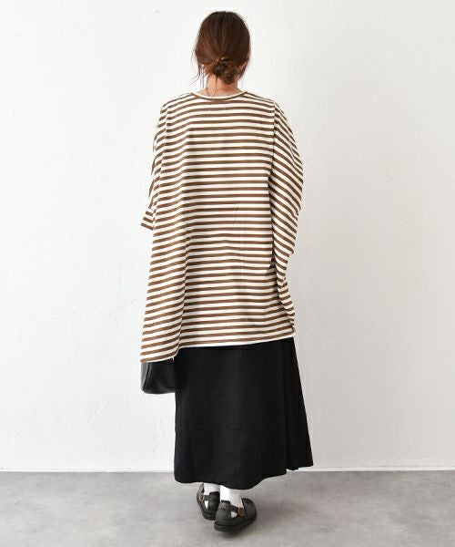 hagumu｜ボーダードルマンカットソー [[C-749]][C] | ma28 ONLINE STORE