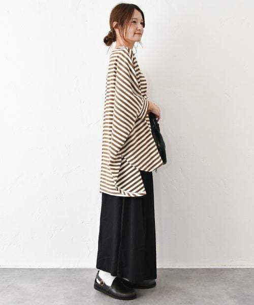 hagumu｜ボーダードルマンカットソー [[C-749]][C] | ma28 ONLINE STORE