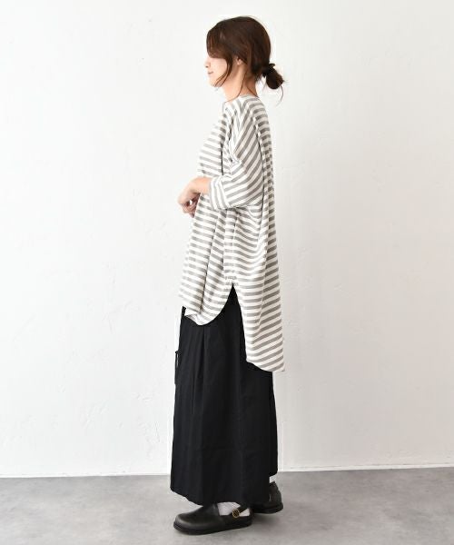 hagumu｜ボーダードルマンカットソー [[C-749]][C]