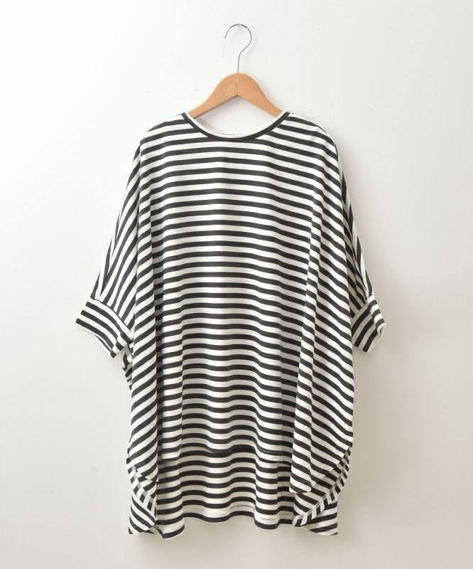  hagumu｜ボーダードルマンカットソー [[C-749]][C]