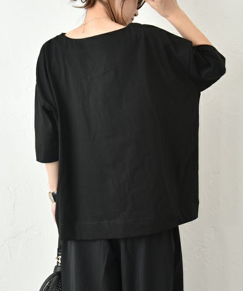 HUMS｜クルー5分袖カットソー [[C-5073]][C]