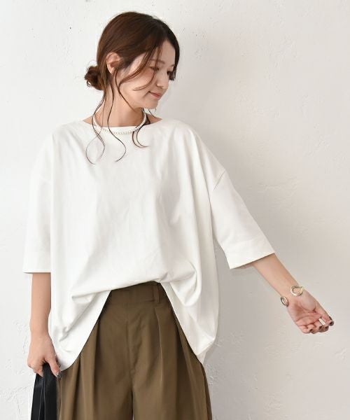 HUMS｜クルー5分袖カットソー [[C-5073]][C]