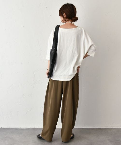 HUMS｜クルー5分袖カットソー [[C-5073]][C]