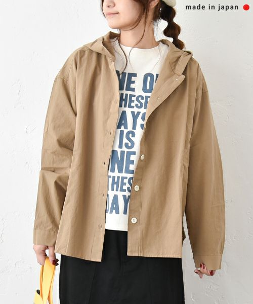  her.｜ヴィンテージポプリンフードシャツ [[MA-3061]][C]