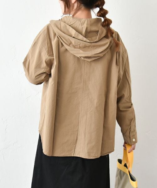  her.｜ヴィンテージポプリンフードシャツ [[MA-3061]][C]