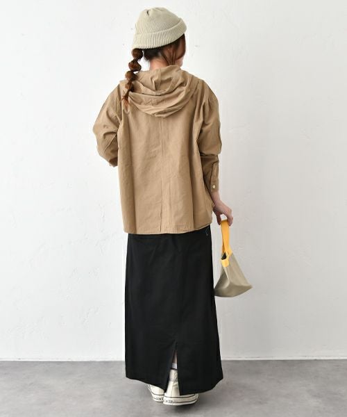  her.｜ヴィンテージポプリンフードシャツ [[MA-3061]][C]