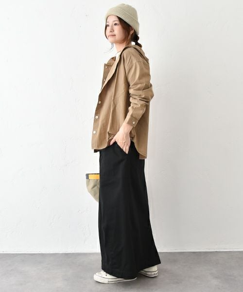  her.｜ヴィンテージポプリンフードシャツ [[MA-3061]][C]