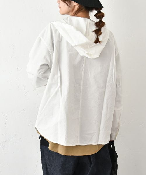  her.｜ヴィンテージポプリンフードシャツ [[MA-3061]][C]