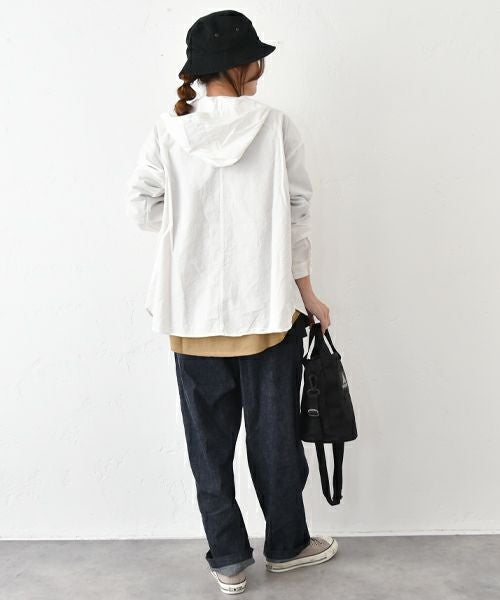  her.｜ヴィンテージポプリンフードシャツ [[MA-3061]][C]