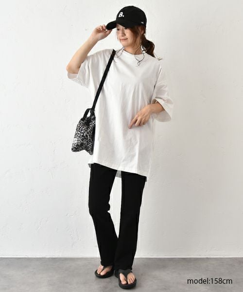 and quarter｜袖ロゴ入りオーバーカットソー [[131321F]][C]