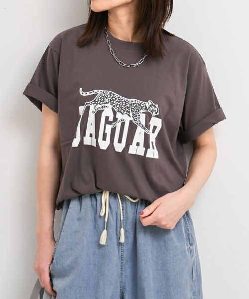 タグ付き新品★マルゴーヴィンテージ★ジャガー　Tシャツ　グレー margaux MARGAUX VINTAGE (マルゴーヴィンテージ) ジャガープリント