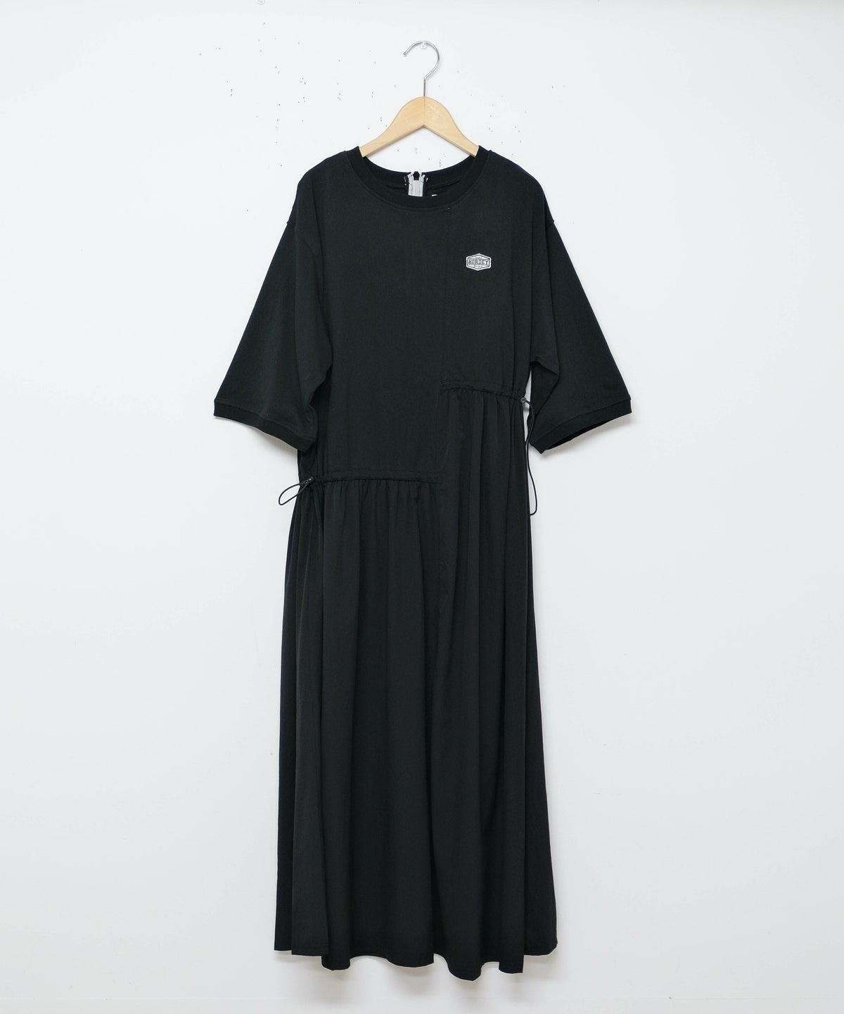 day standard｜異素材切り替えアシンメトリー　7分袖ワンピース [[K52125-28]][D]