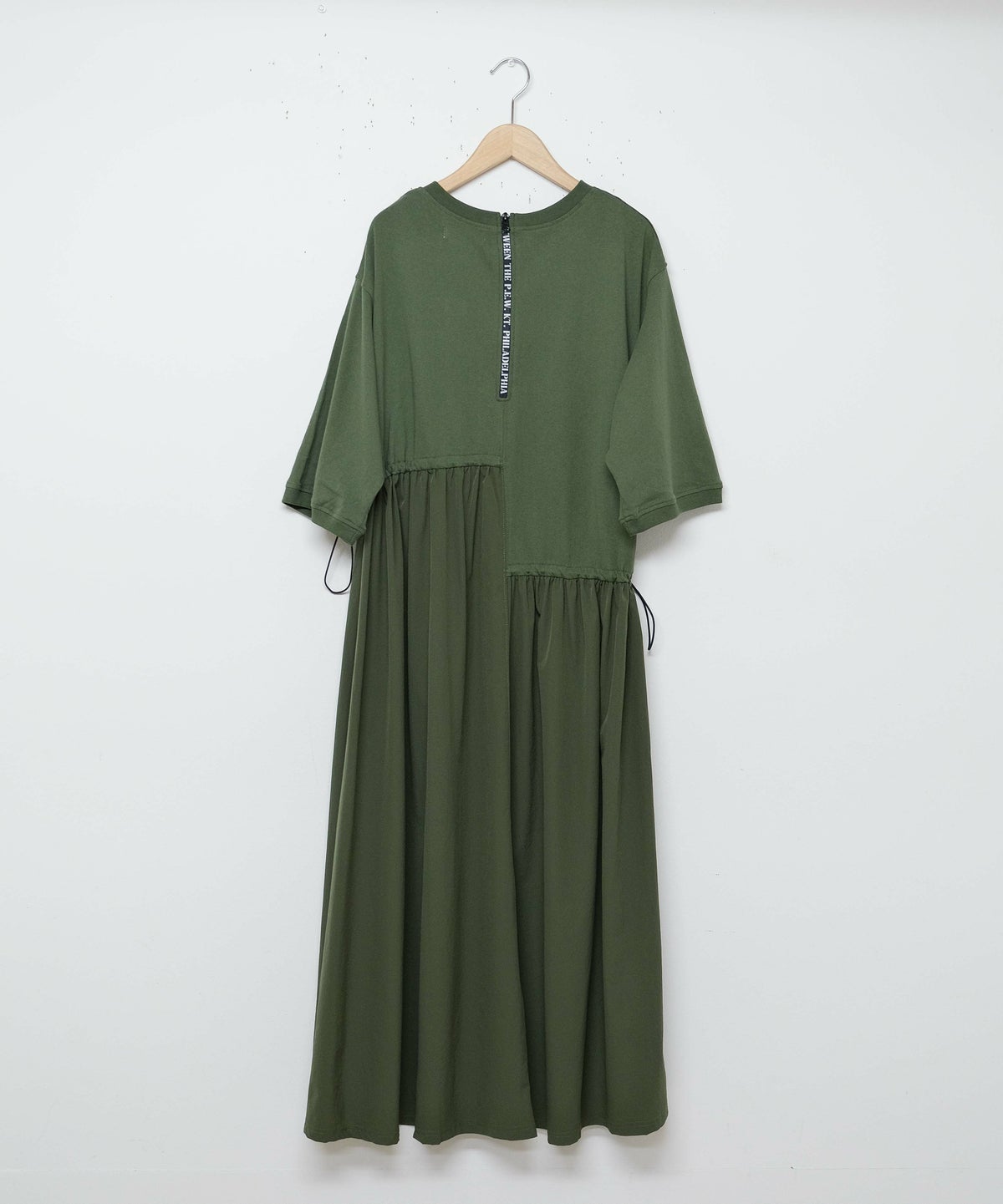 day standard｜異素材切り替えアシンメトリー　7分袖ワンピース [[K52125-28]][D]