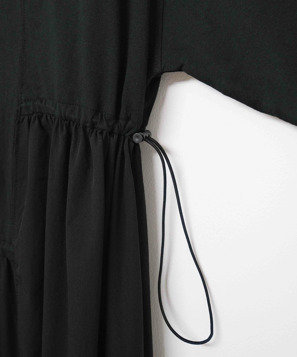 day standard｜異素材切り替えアシンメトリー　7分袖ワンピース [[K52125-28]][D]