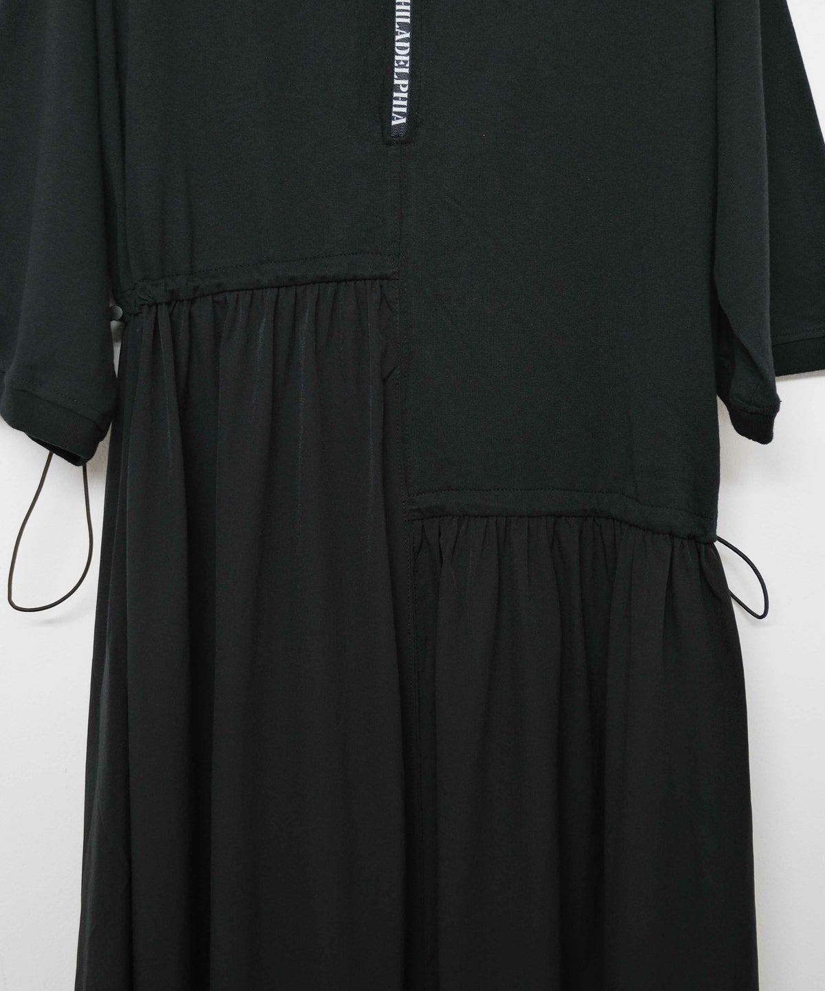 day standard｜異素材切り替えアシンメトリー　7分袖ワンピース [[K52125-28]][D]