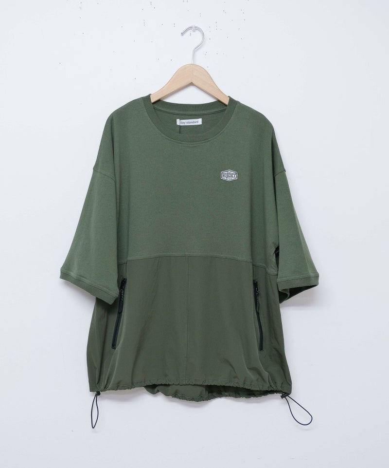 day standard｜異素材切り替え7分袖プルオーバー [[K52124-28]][D]