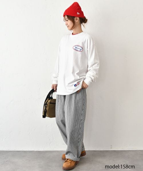 RUSSELL ATHLETIC｜Russell×Berkley ?Angling Club? Heavy Cotton Jersey 長袖Tee [[RBK-2505]][C]