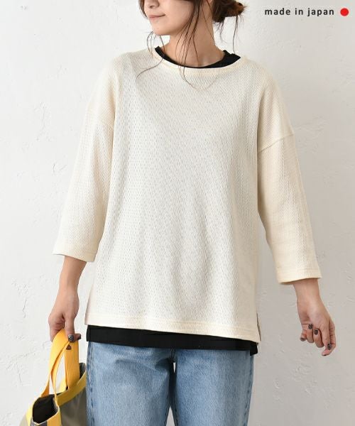 her.｜ワッフル クルーネックTee [[MTAH503-0809]][C]