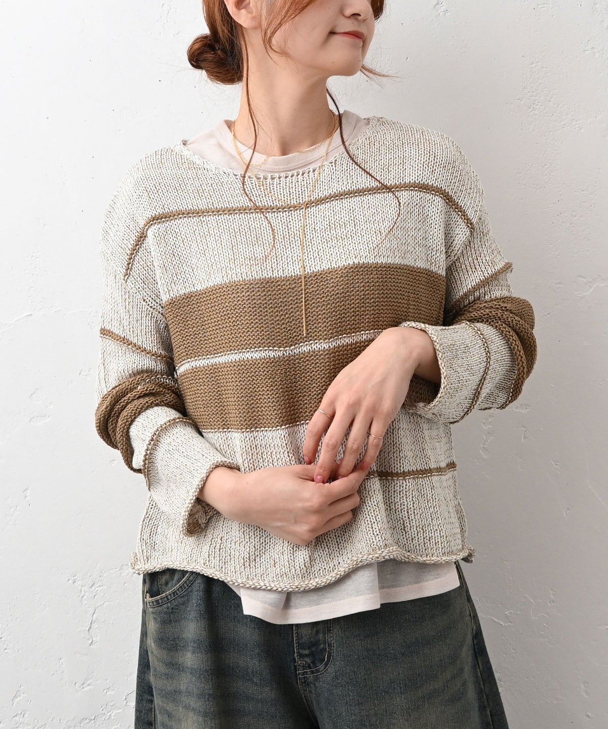 HUMS｜ランダムボーダーニット [[030252]][C]