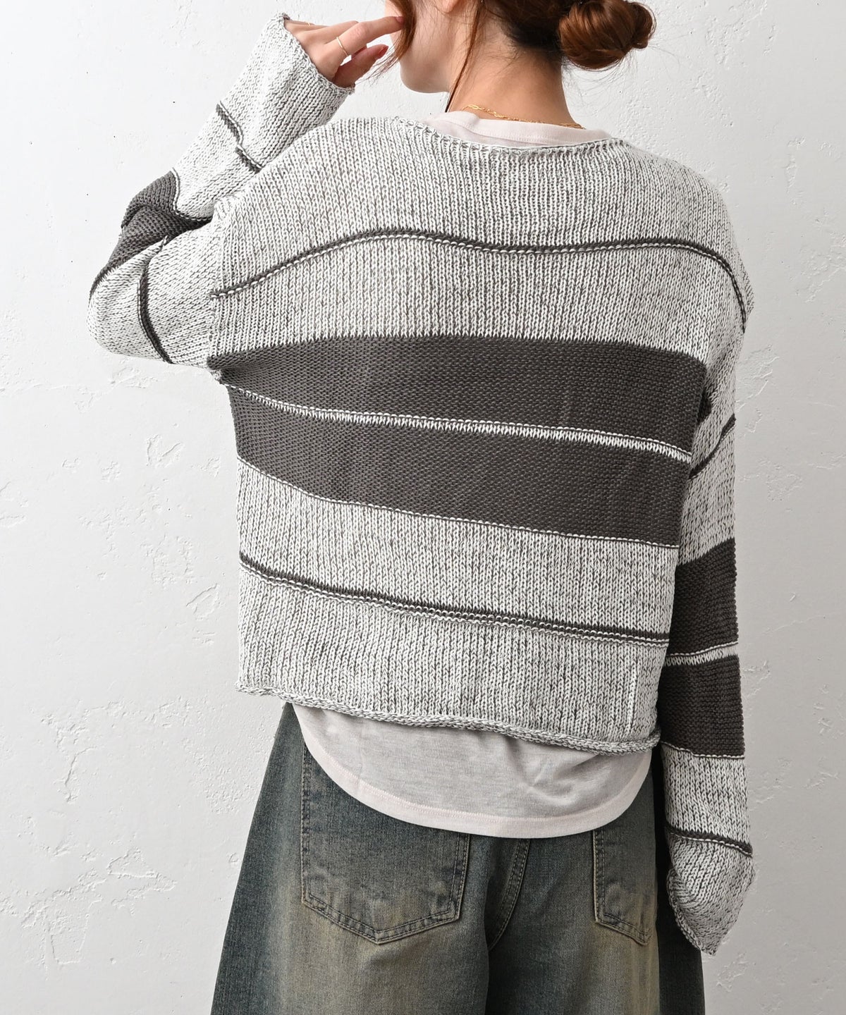 HUMS｜ランダムボーダーニット [[030252]][C]