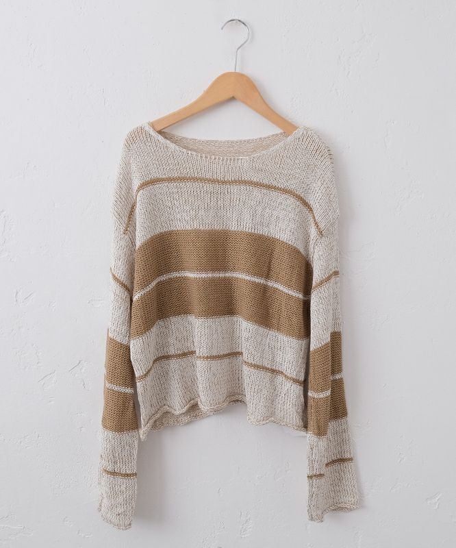 HUMS｜ランダムボーダーニット [[030252]][C]