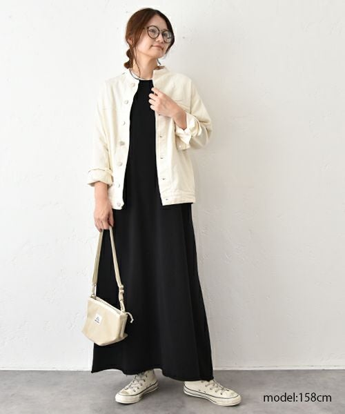 Our.｜ノーカラーチノ素材ジャケット [[131311-1H]][C]