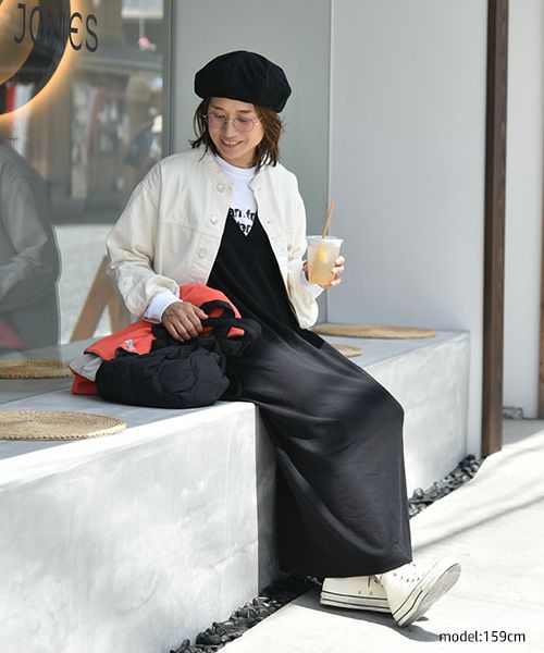 Our.｜ノーカラーチノ素材ジャケット [[131311-1H]][C]