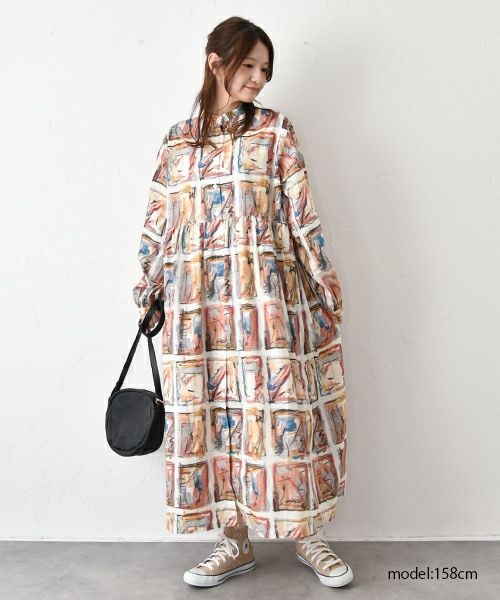 ichi｜インクジェットプリント2WAYワンピース [[250402]][C]