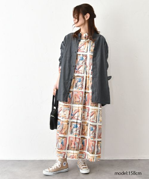 ichi｜インクジェットプリント2WAYワンピース [[250402]][C]