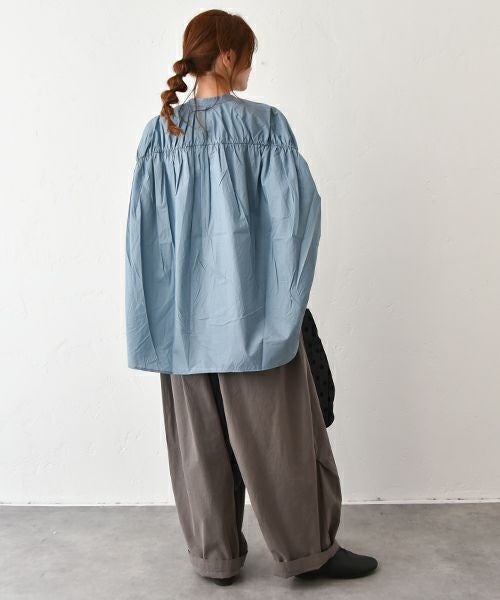 No18｜バックギャザーワイドシャツ [[20524]][C]