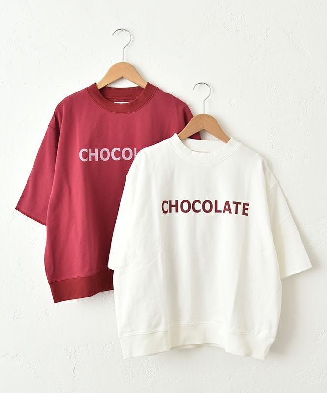  Gives a sense of fullment｜6分袖プリントスウェット [[853315]][C]