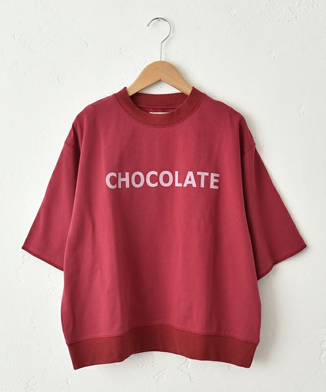  Gives a sense of fullment｜6分袖プリントスウェット [[853315]][C]