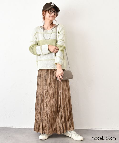 HUMS｜クリンクルスカート [[C-5046]][C]