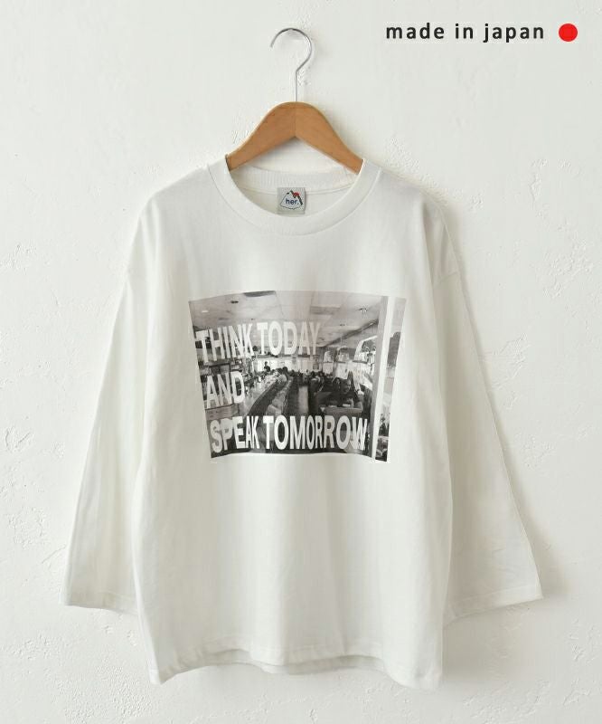 her.｜9分袖プリントTee [[MTAH505-0802]][C]