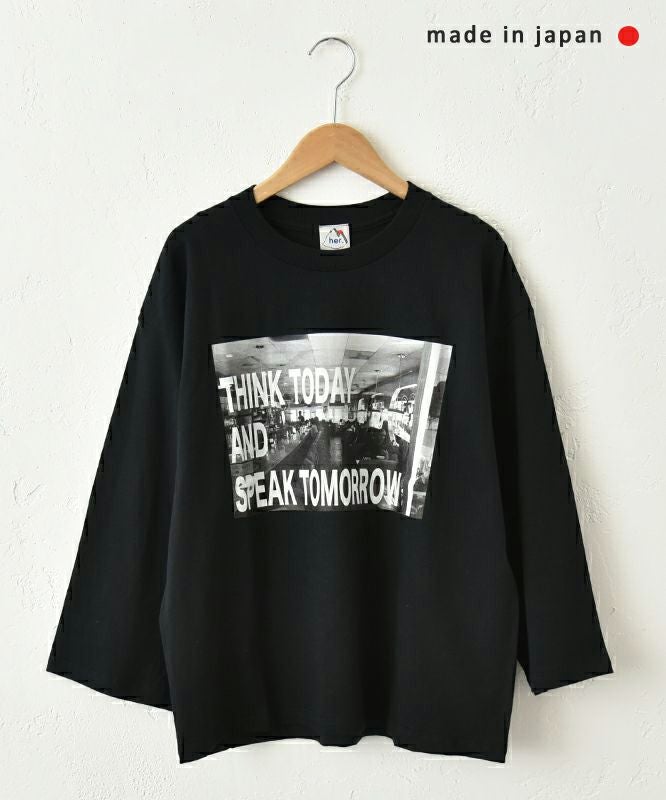 her.｜9分袖プリントTee [[MTAH505-0802]][C]